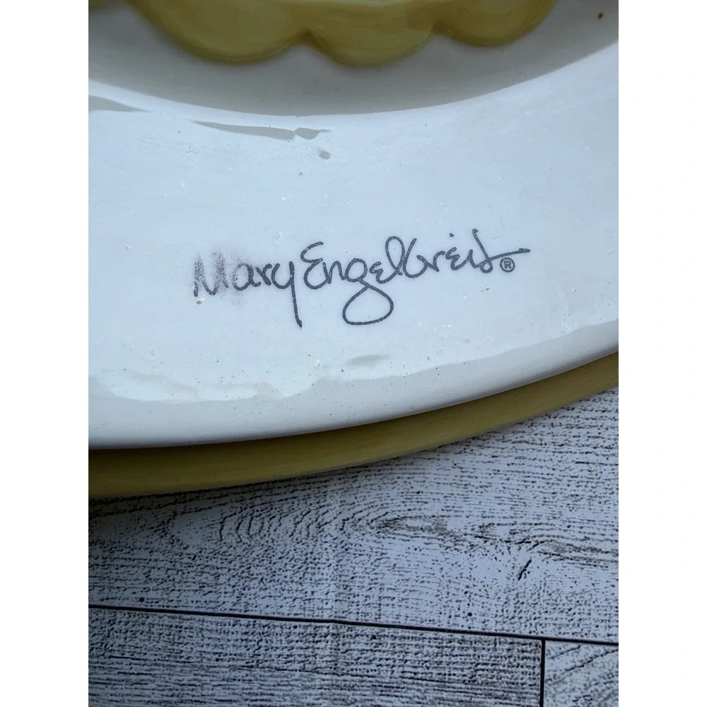 Mary Engelbreit Cherries Pie Deep Dish Plate Large Vintage 1998 Cottagecore‎